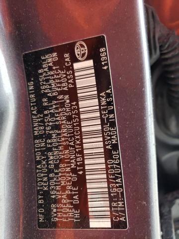 Photo 12 VIN: 4T1BF1FKXCU157534 - TOYOTA CAMRY BASE 