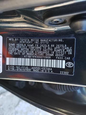 Photo 9 VIN: 4T1BF1FKXDU212808 - TOYOTA CAMRY L 