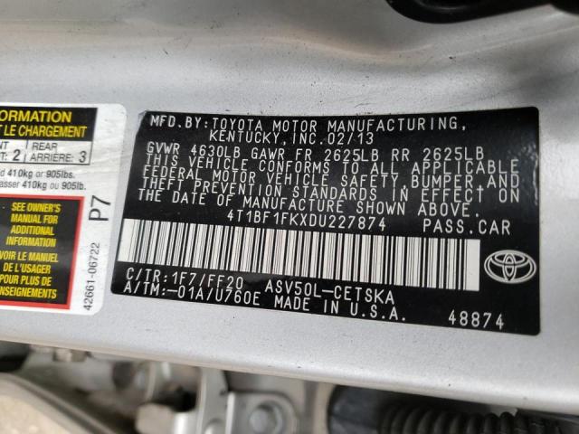 Photo 9 VIN: 4T1BF1FKXDU227874 - TOYOTA CAMRY L 