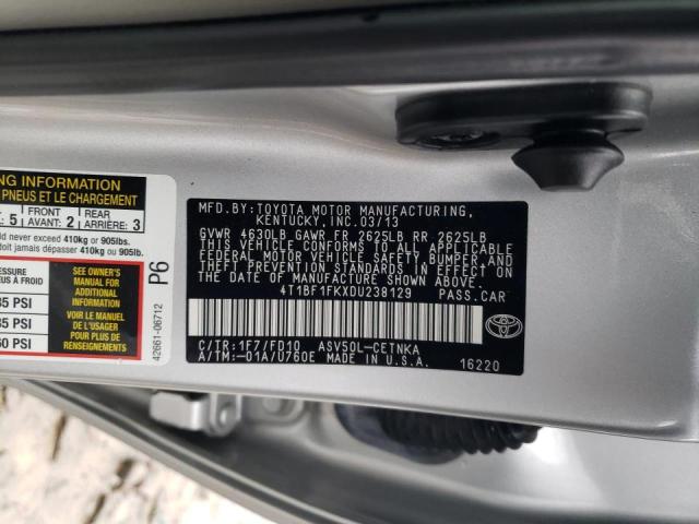 Photo 9 VIN: 4T1BF1FKXDU238129 - TOYOTA CAMRY L 