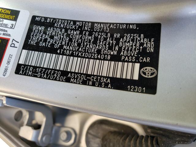 Photo 9 VIN: 4T1BF1FKXDU264018 - TOYOTA CAMRY L 