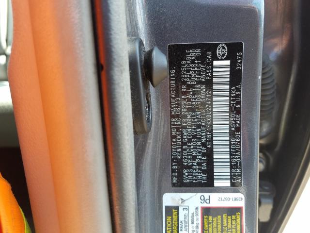 Photo 9 VIN: 4T1BF1FKXDU274712 - TOYOTA CAMRY L 