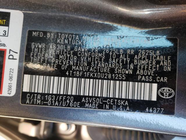 Photo 11 VIN: 4T1BF1FKXDU281255 - TOYOTA CAMRY L 