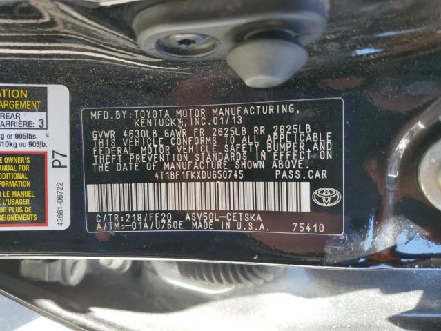 Photo 11 VIN: 4T1BF1FKXDU650745 - TOYOTA CAMRY L 