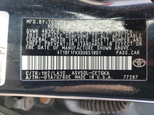 Photo 9 VIN: 4T1BF1FKXDU651801 - TOYOTA CAMRY L 