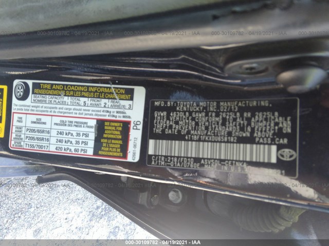 Photo 8 VIN: 4T1BF1FKXDU658182 - TOYOTA CAMRY 