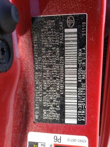 Photo 11 VIN: 4T1BF1FKXDU665228 - TOYOTA CAMRY L 