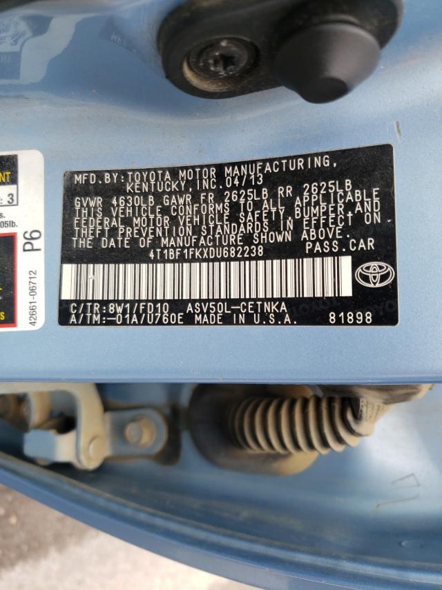 Photo 9 VIN: 4T1BF1FKXDU682238 - TOYOTA CAMRY L 