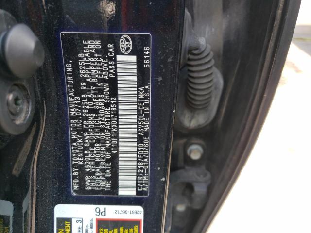 Photo 11 VIN: 4T1BF1FKXDU718512 - TOYOTA CAMRY 