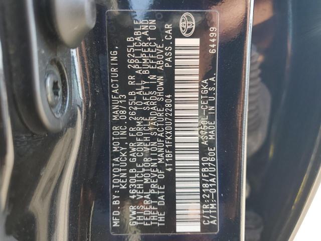 Photo 12 VIN: 4T1BF1FKXDU722804 - TOYOTA CAMRY L 