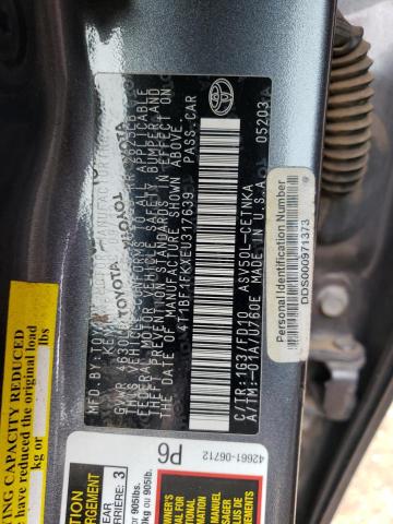 Photo 11 VIN: 4T1BF1FKXEU317639 - TOYOTA CAMRY L 