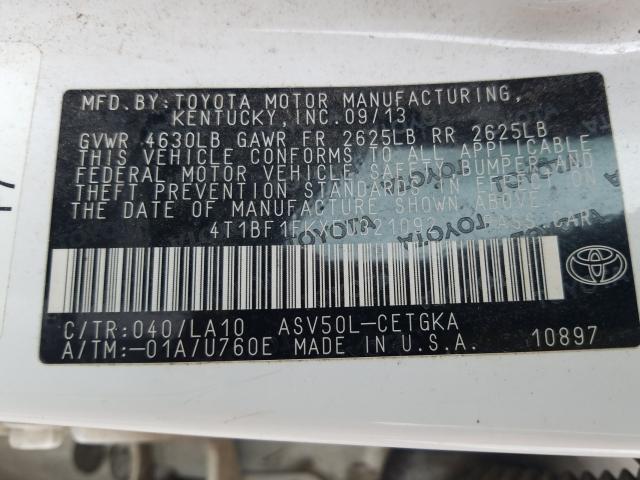 Photo 9 VIN: 4T1BF1FKXEU321092 - TOYOTA CAMRY L 