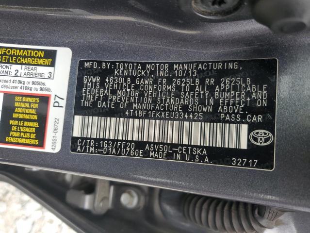 Photo 11 VIN: 4T1BF1FKXEU334425 - TOYOTA CAMRY 