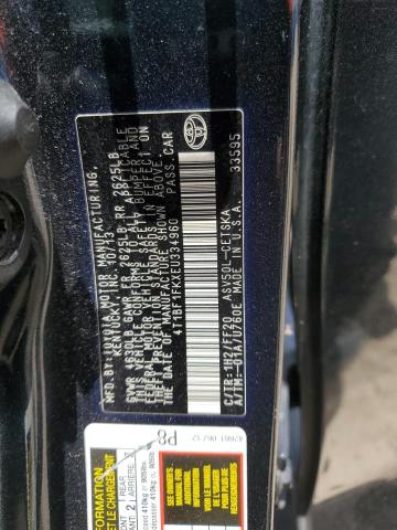 Photo 12 VIN: 4T1BF1FKXEU334960 - TOYOTA CAMRY L 