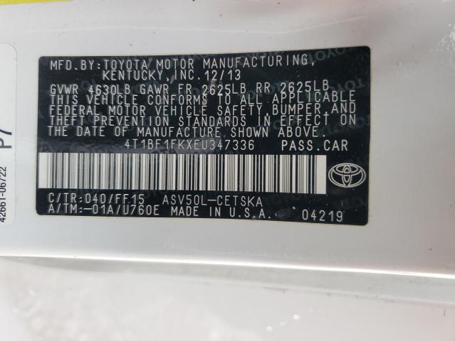 Photo 12 VIN: 4T1BF1FKXEU347336 - TOYOTA CAMRY L 