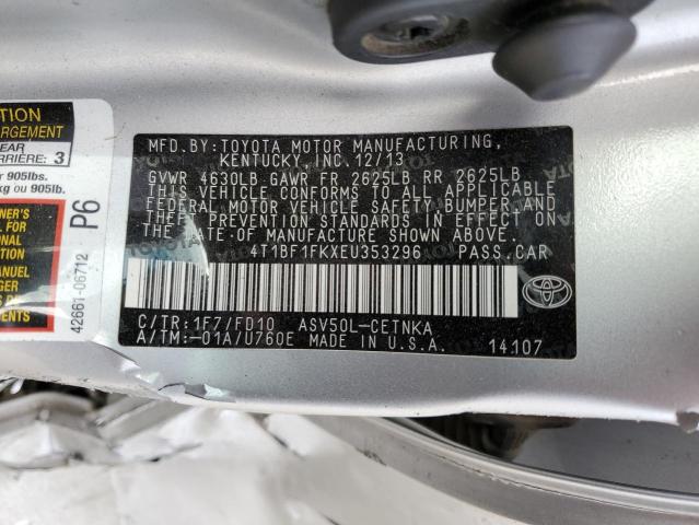 Photo 11 VIN: 4T1BF1FKXEU353296 - TOYOTA CAMRY 