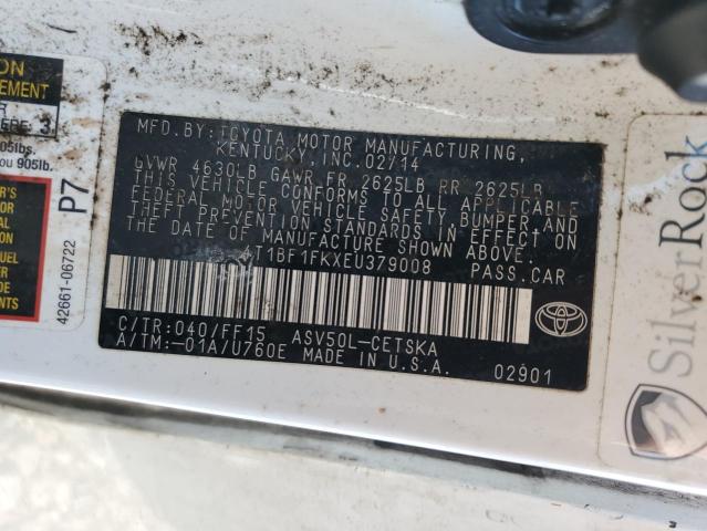 Photo 11 VIN: 4T1BF1FKXEU379008 - TOYOTA CAMRY L 