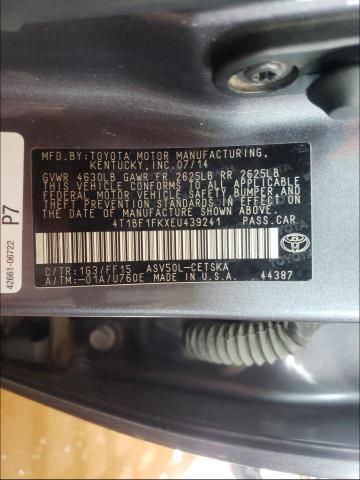 Photo 9 VIN: 4T1BF1FKXEU439241 - TOYOTA CAMRY L 