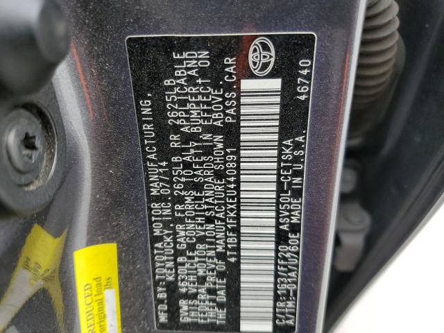 Photo 11 VIN: 4T1BF1FKXEU440891 - TOYOTA CAMRY L 