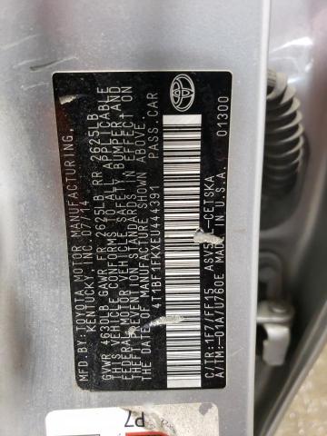 Photo 12 VIN: 4T1BF1FKXEU444391 - TOYOTA CAMRY L 