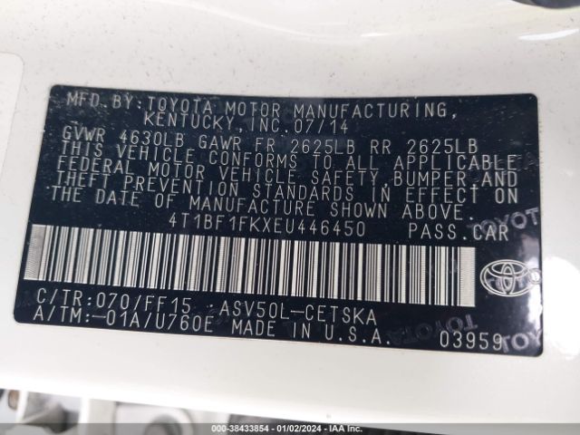 Photo 8 VIN: 4T1BF1FKXEU446450 - TOYOTA CAMRY 