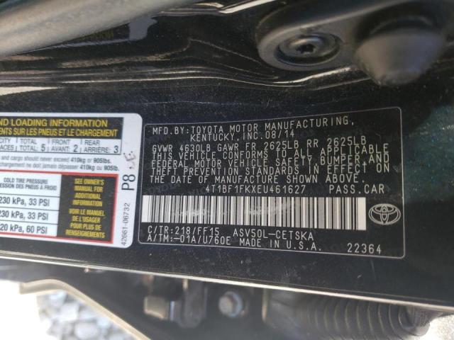 Photo 9 VIN: 4T1BF1FKXEU461627 - TOYOTA CAMRY L 