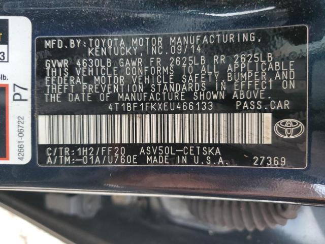 Photo 12 VIN: 4T1BF1FKXEU466133 - TOYOTA CAMRY L 