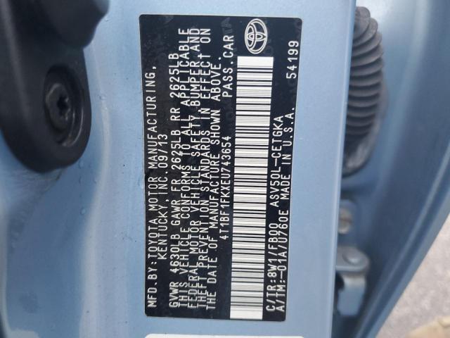 Photo 12 VIN: 4T1BF1FKXEU743654 - TOYOTA CAMRY 