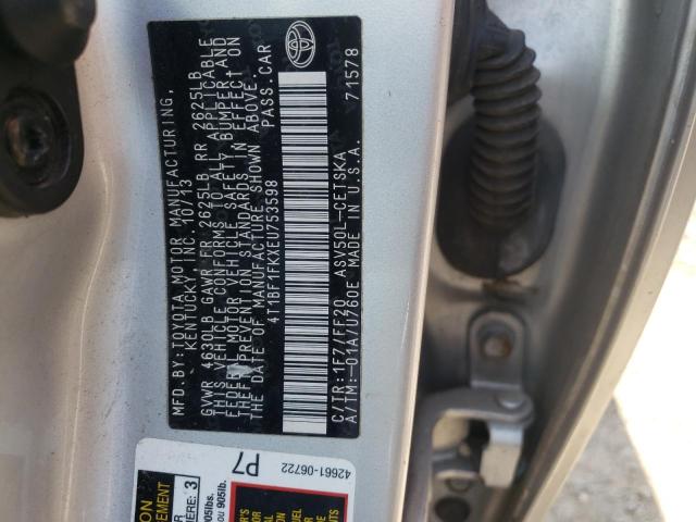 Photo 11 VIN: 4T1BF1FKXEU753598 - TOYOTA CAMRY L 