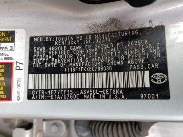 Photo 11 VIN: 4T1BF1FKXEU788030 - TOYOTA CAMRY 