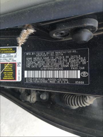 Photo 9 VIN: 4T1BF1FKXEU802492 - TOYOTA CAMRY L 