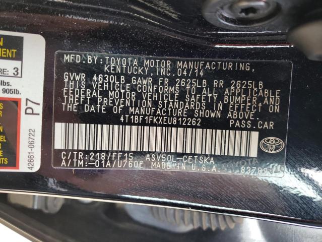 Photo 11 VIN: 4T1BF1FKXEU812262 - TOYOTA CAMRY 