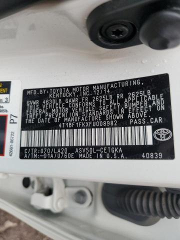 Photo 11 VIN: 4T1BF1FKXFU008982 - TOYOTA CAMRY 