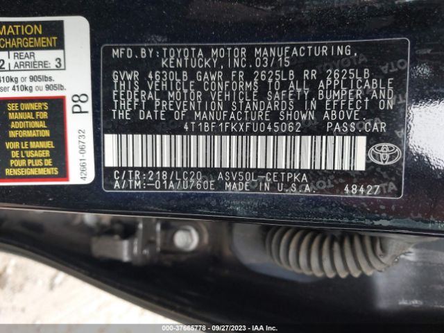 Photo 8 VIN: 4T1BF1FKXFU045062 - TOYOTA CAMRY 