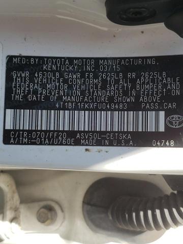 Photo 9 VIN: 4T1BF1FKXFU049483 - TOYOTA CAMRY LE 