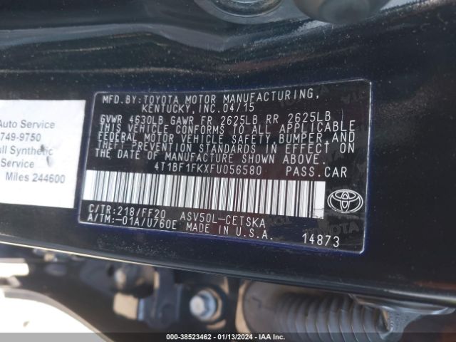 Photo 8 VIN: 4T1BF1FKXFU056580 - TOYOTA CAMRY 