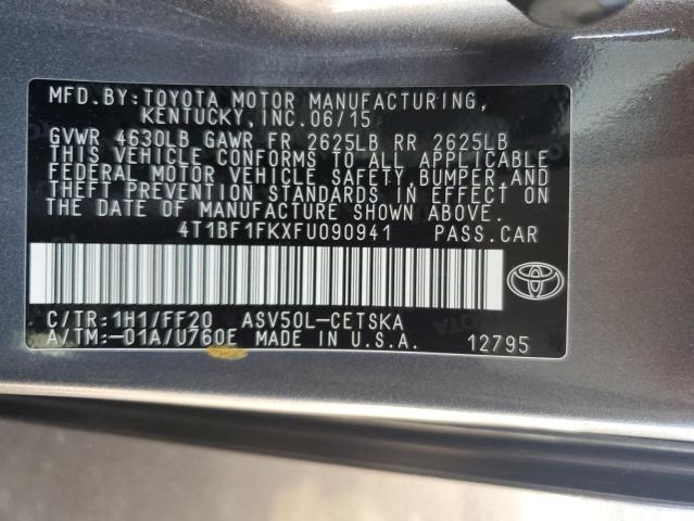 Photo 11 VIN: 4T1BF1FKXFU090941 - TOYOTA CAMRY LE 