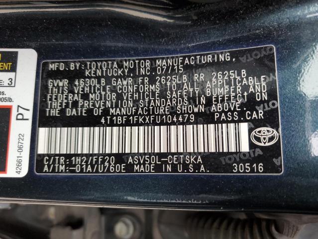 Photo 11 VIN: 4T1BF1FKXFU104479 - TOYOTA CAMRY LE 