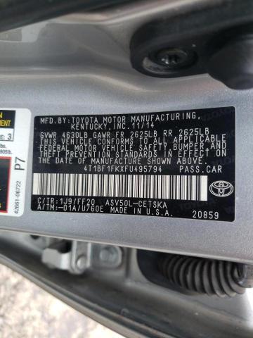 Photo 9 VIN: 4T1BF1FKXFU495794 - TOYOTA CAMRY LE 