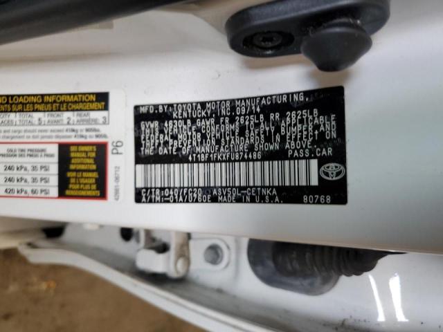 Photo 11 VIN: 4T1BF1FKXFU874486 - TOYOTA CAMRY 