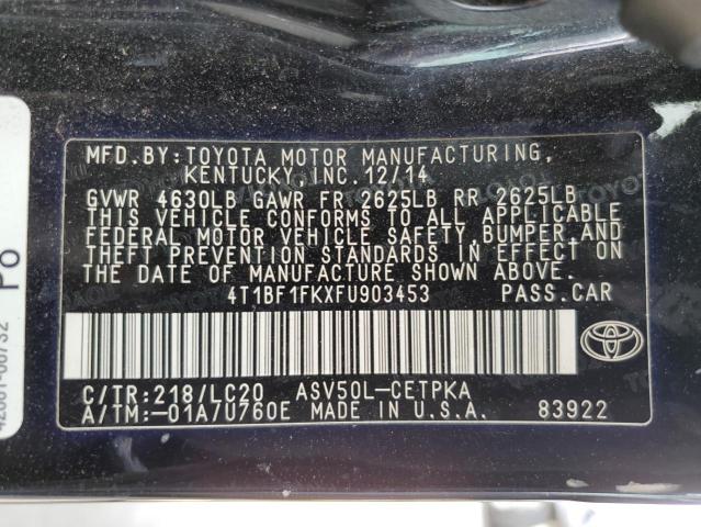 Photo 9 VIN: 4T1BF1FKXFU903453 - TOYOTA CAMRY LE 