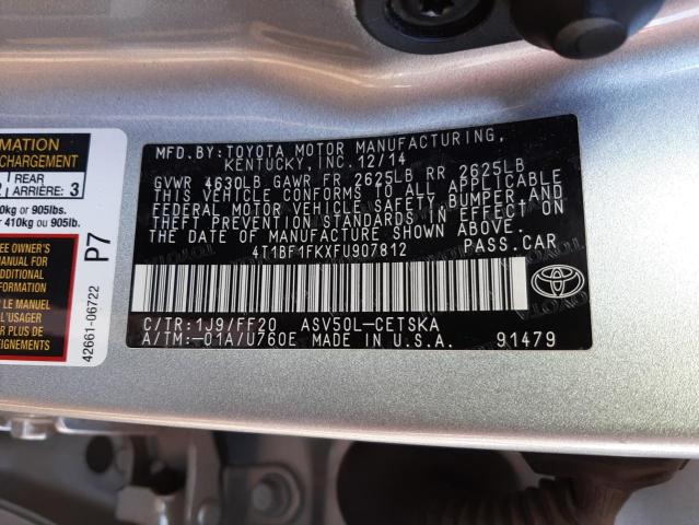 Photo 9 VIN: 4T1BF1FKXFU907812 - TOYOTA CAMRY LE 