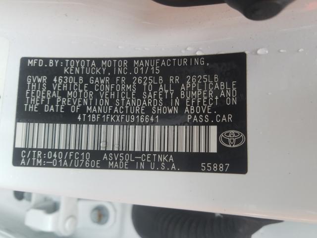 Photo 9 VIN: 4T1BF1FKXFU916641 - TOYOTA CAMRY LE 