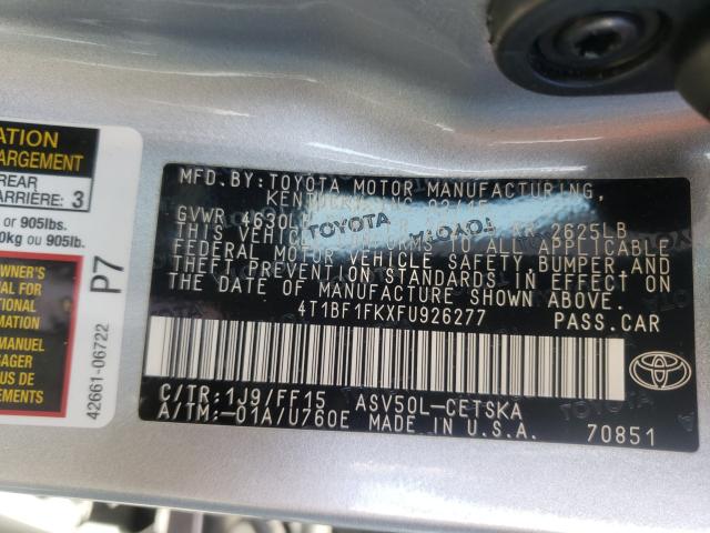 Photo 9 VIN: 4T1BF1FKXFU926277 - TOYOTA CAMRY LE 