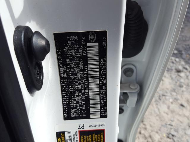 Photo 9 VIN: 4T1BF1FKXFU946299 - TOYOTA CAMRY LE 