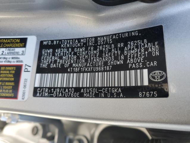 Photo 11 VIN: 4T1BF1FKXFU968187 - TOYOTA CAMRY LE 