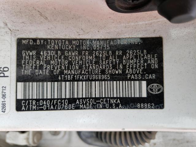 Photo 11 VIN: 4T1BF1FKXFU968965 - TOYOTA CAMRY LE 