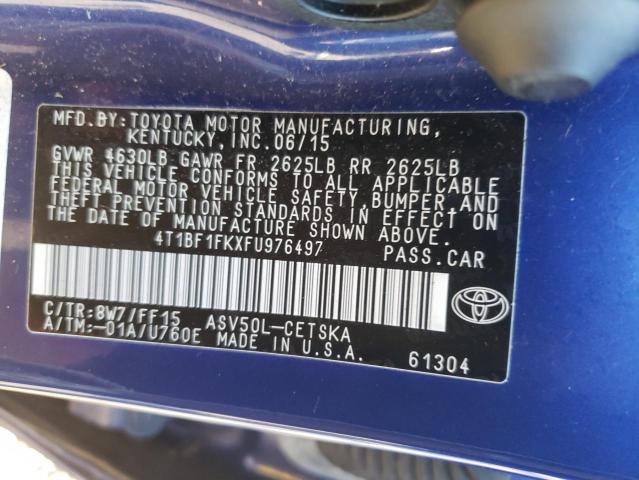 Photo 9 VIN: 4T1BF1FKXFU976497 - TOYOTA CAMRY LE 