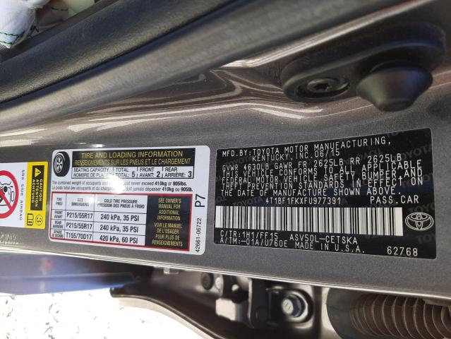 Photo 9 VIN: 4T1BF1FKXFU977391 - TOYOTA CAMRY LE 