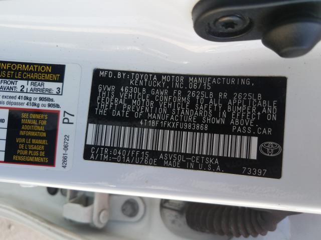 Photo 9 VIN: 4T1BF1FKXFU983868 - TOYOTA CAMRY LE 